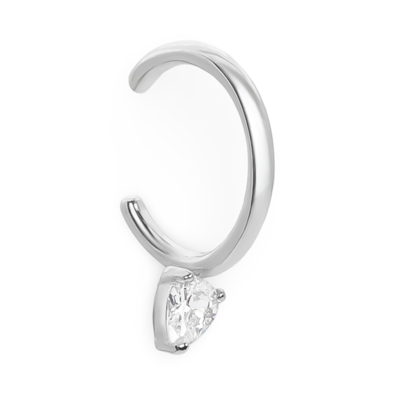 Silver zircon Ear Cuff